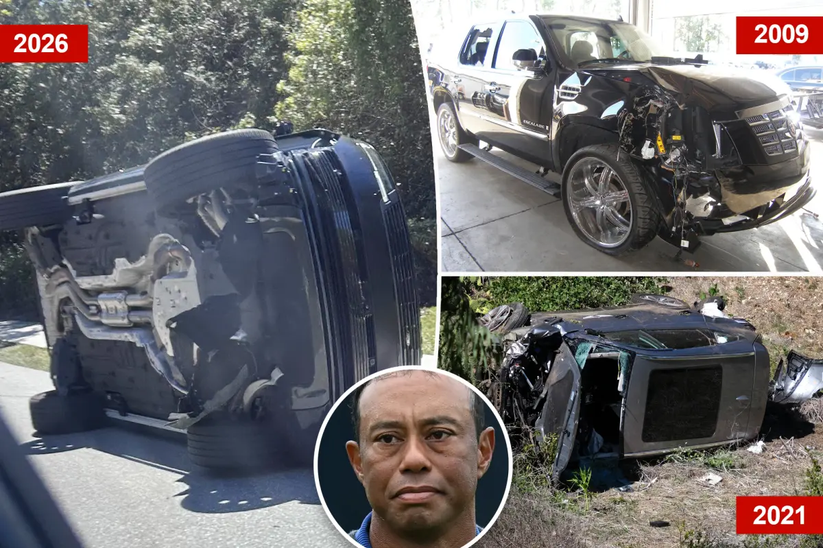 Tiger Woods after car crash